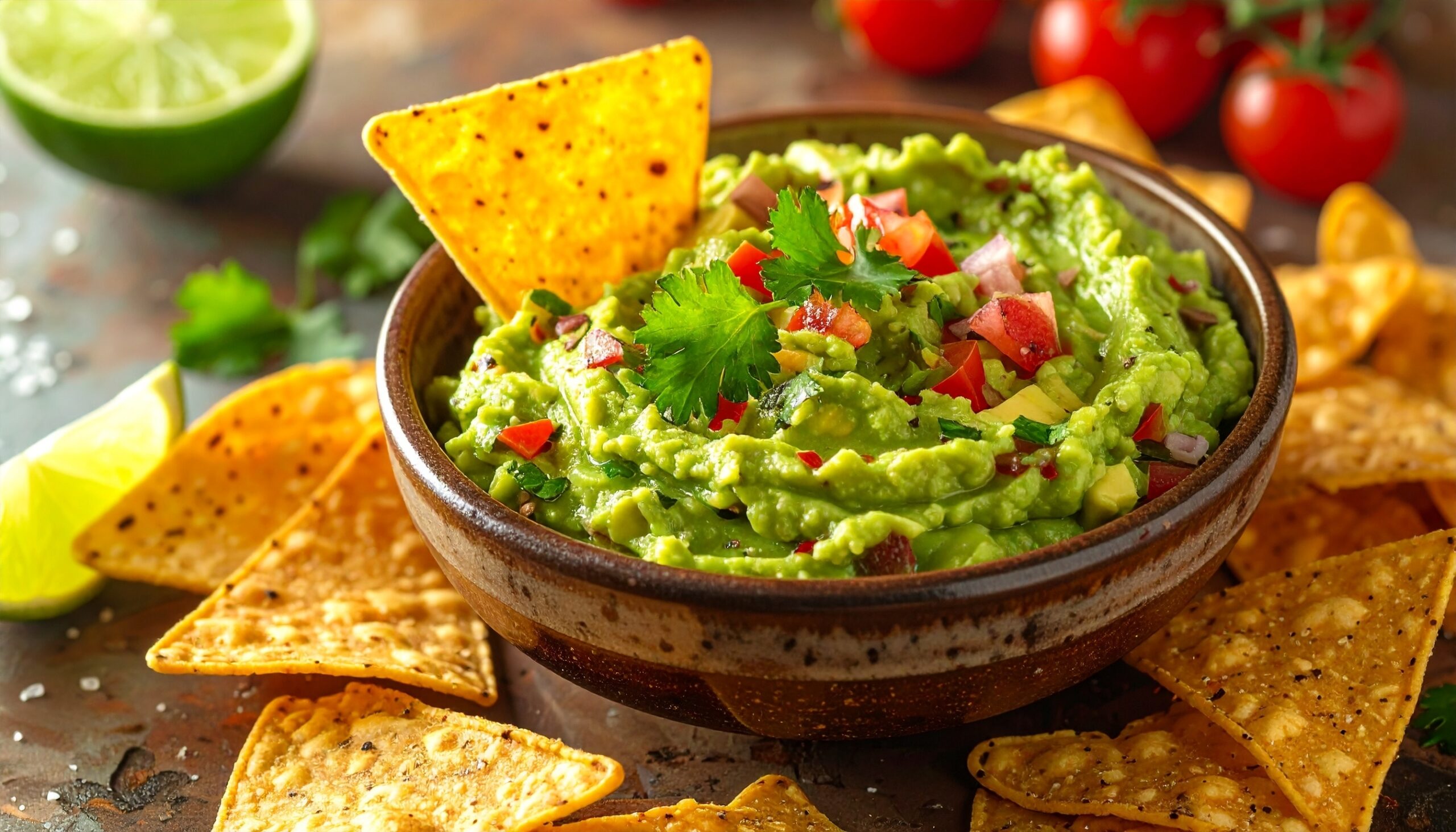 Guacamole y pulpa de aguacate